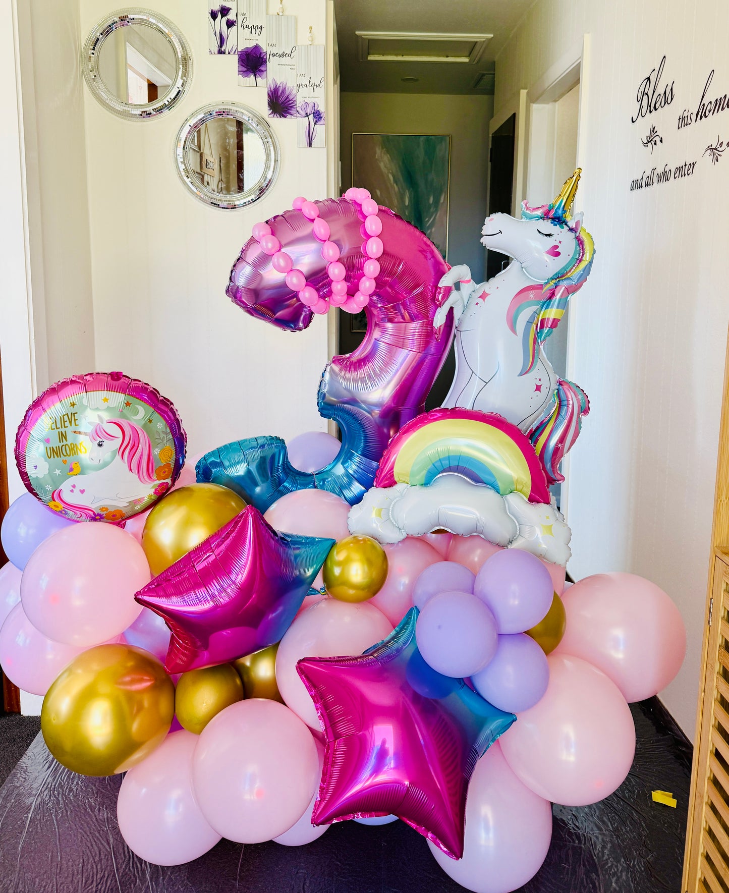 Unicorn Balloon bouquet for sale in Christchurch