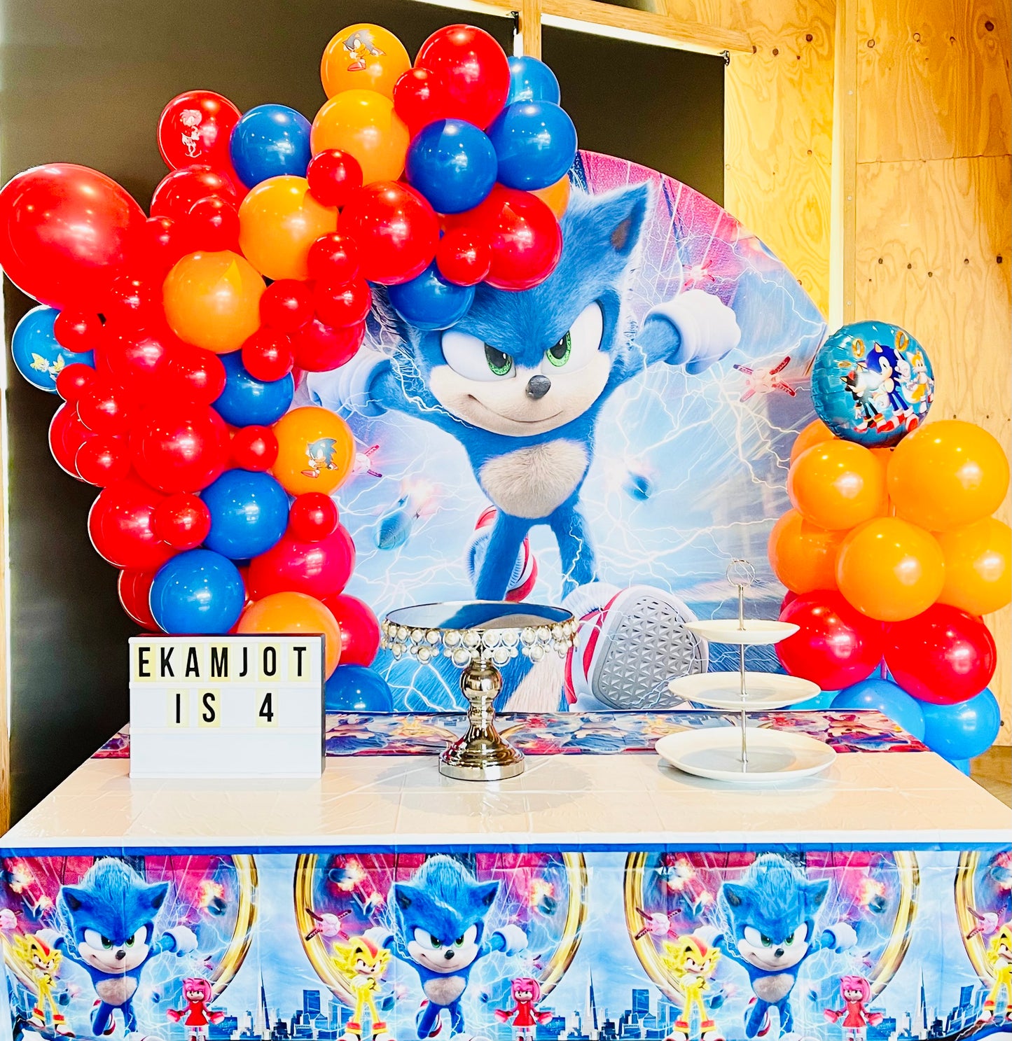 Sonic birthday setup