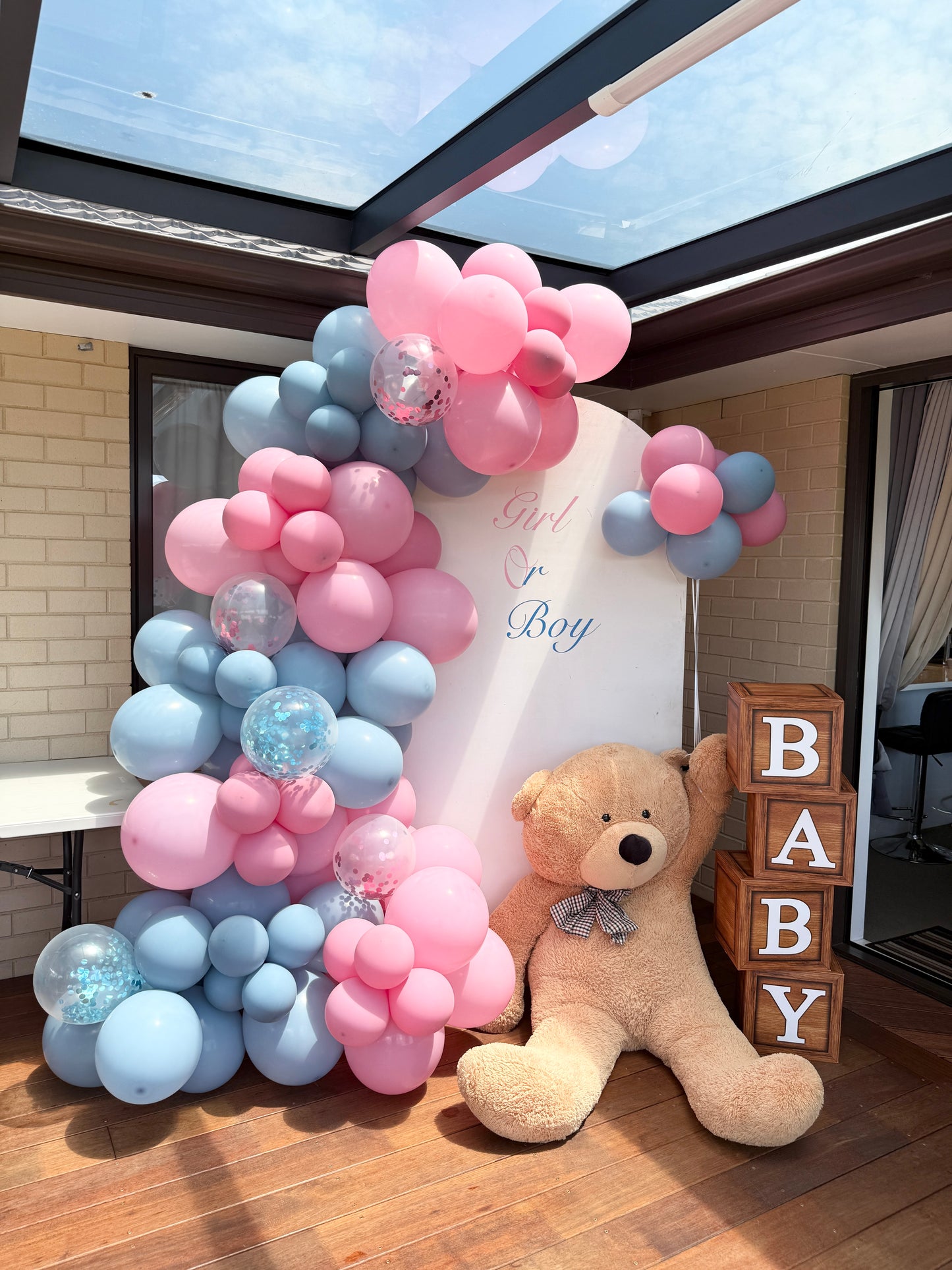 Baby shower/ Gender reveal setup and packdown