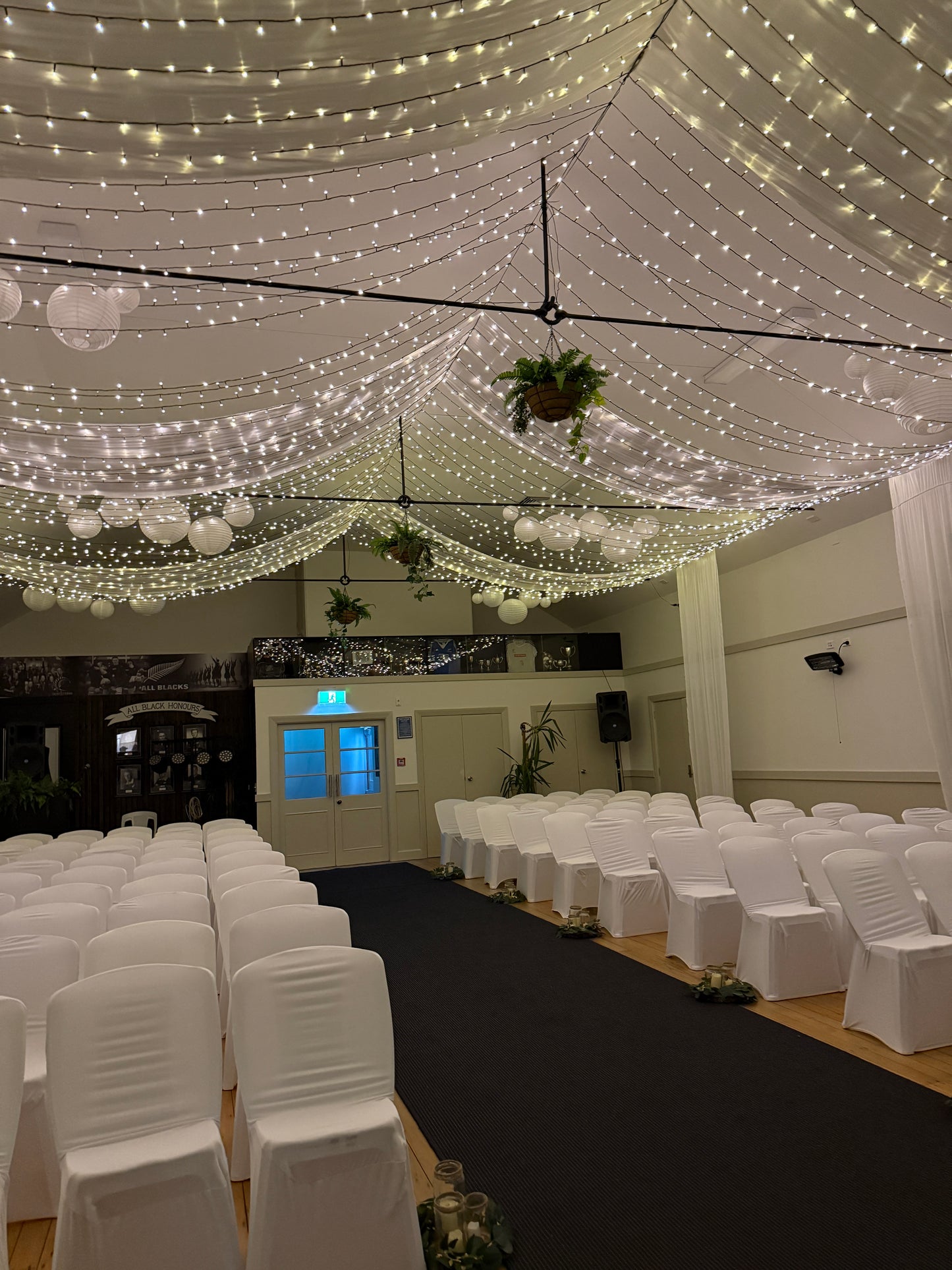 Ceiling Drapes and Lights