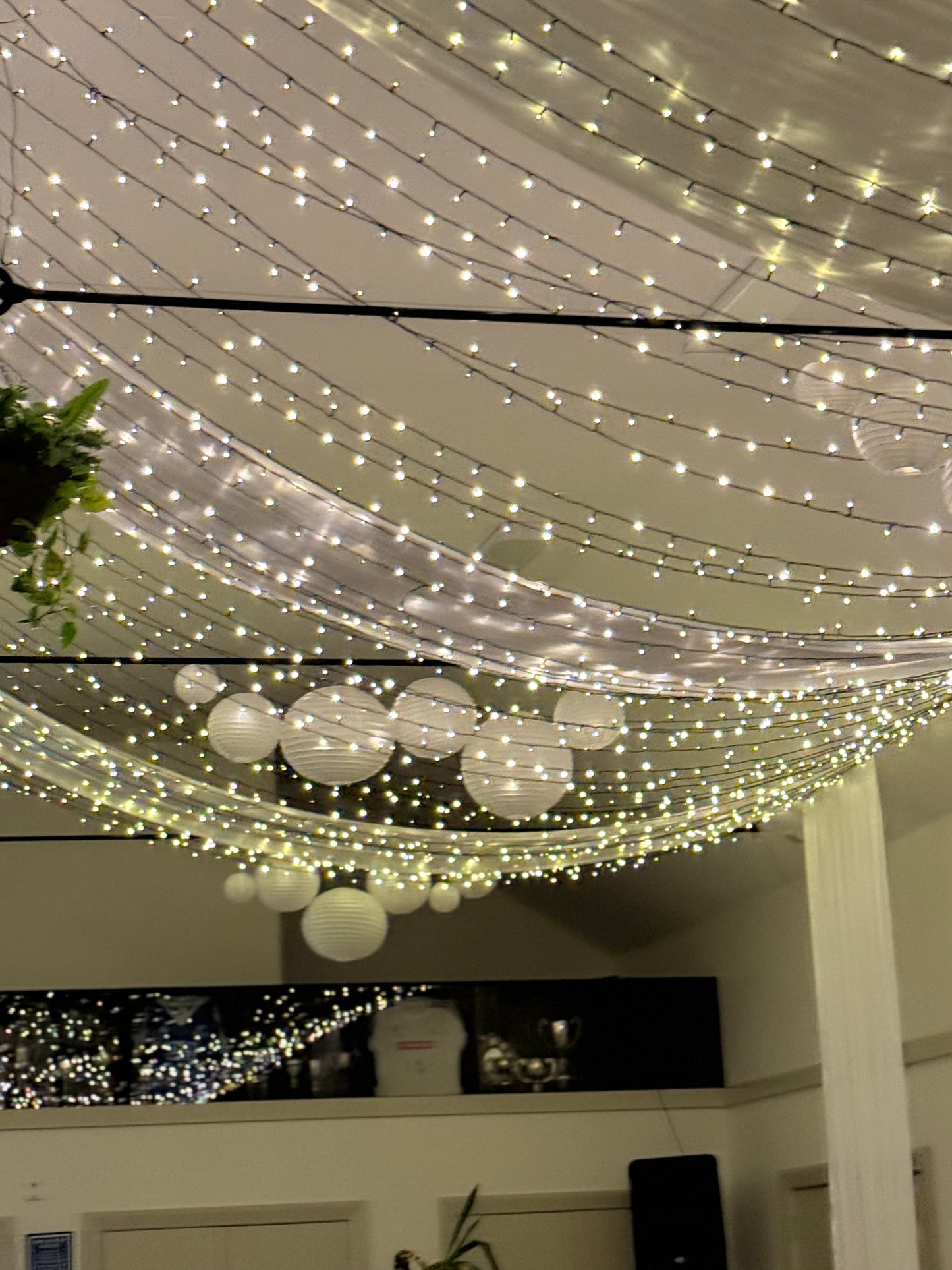 Ceiling Drapes and Lights