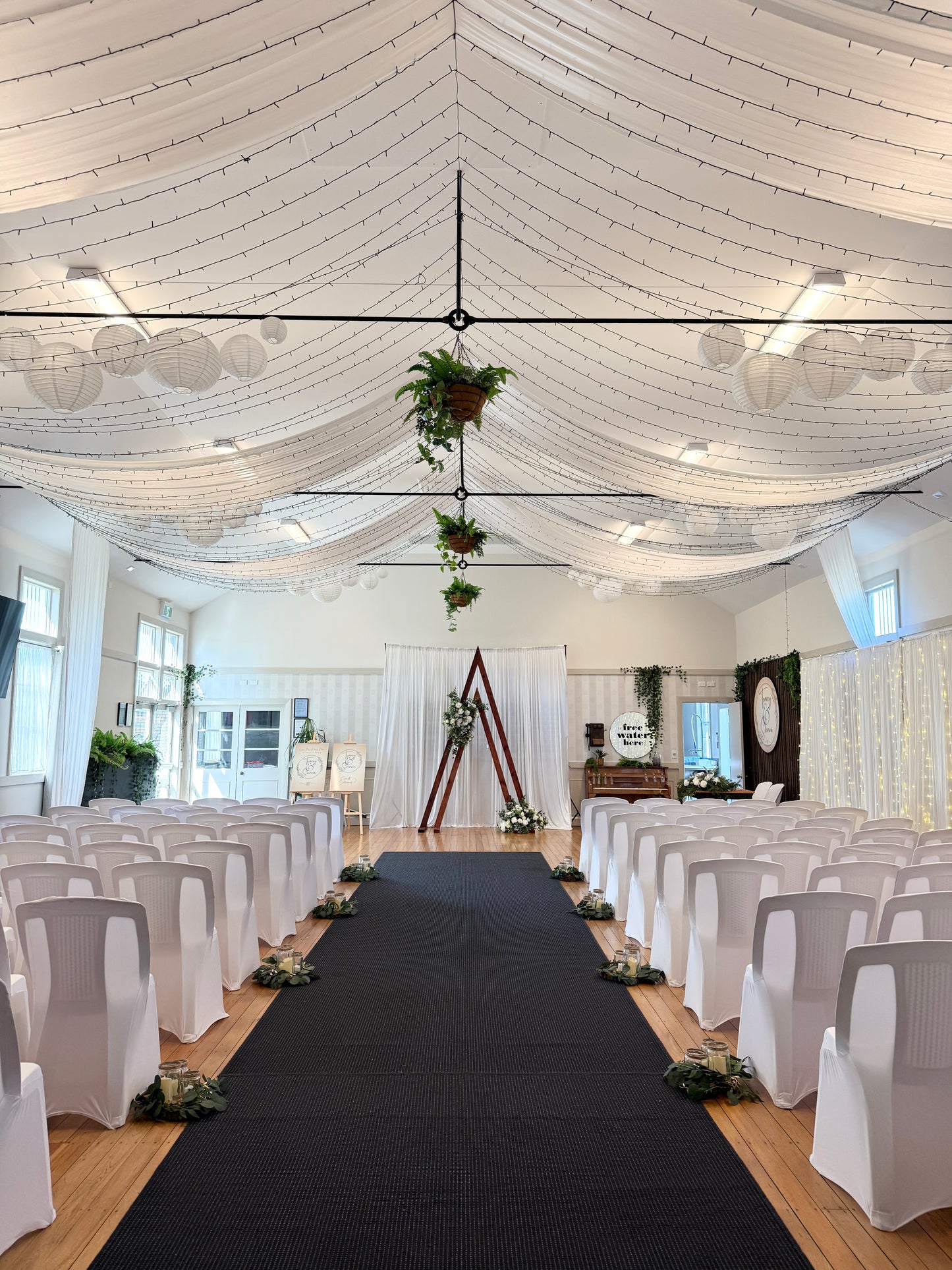 Ceiling Drapes and Lights