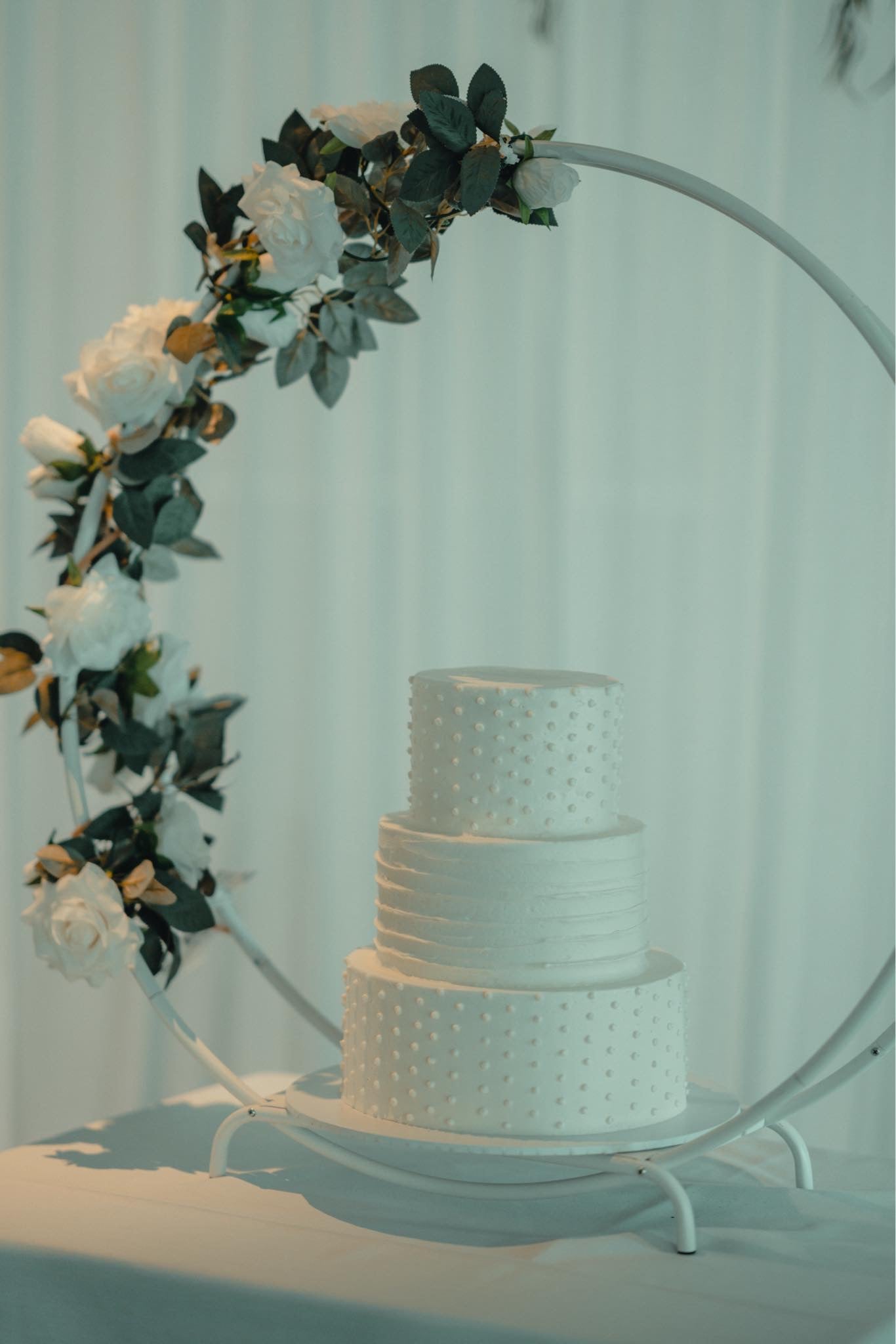 Cake stand with florals