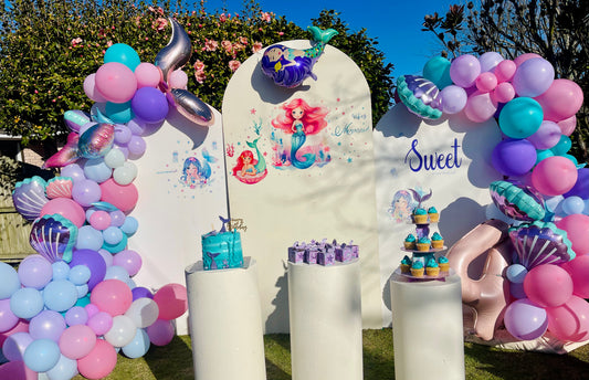 Mermaid birthday setup