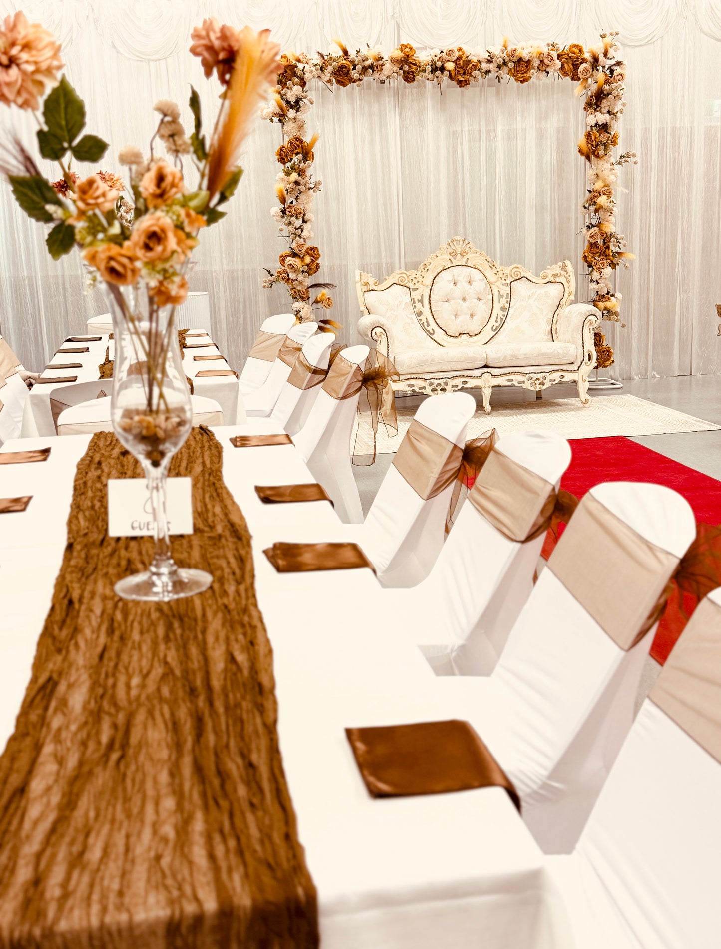 Rustic Wedding Reception Setup - Warm, Natural & Unforgettable