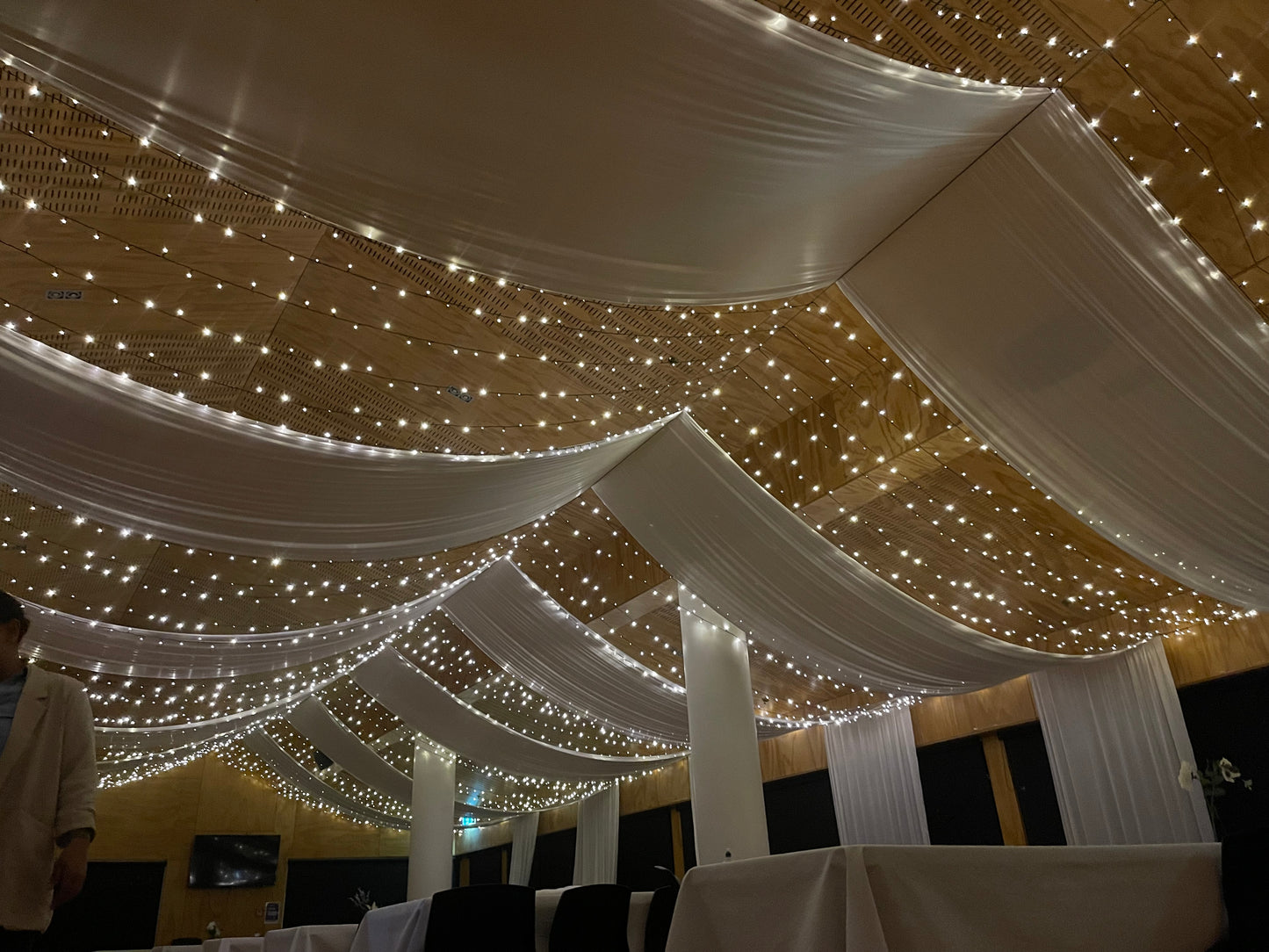 Ceiling Drapes and Lights