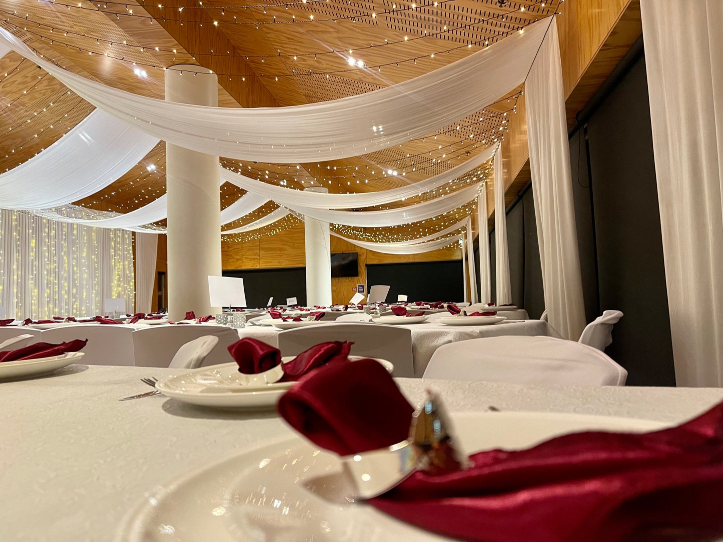 Ceiling Drapes and Lights